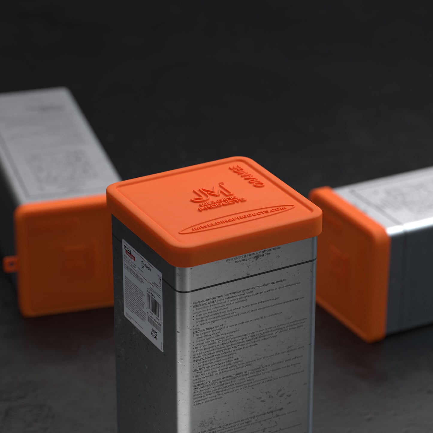 Orange Electrode Container Lid ( 5⅞")